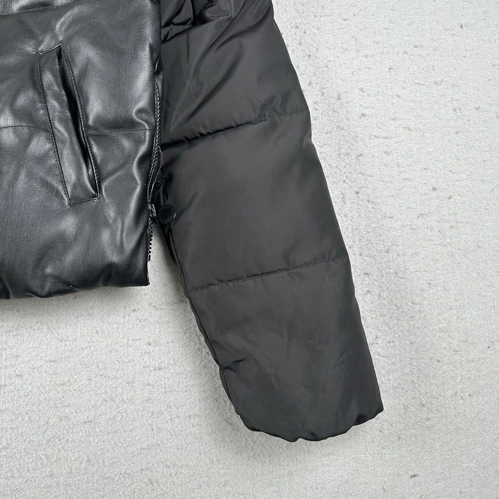 Stella McCartney Quilted Puffer Jacket Kids 12 Years Black Fringe‎ Insulated